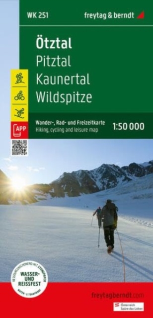 Otztal Hiking, Cycling and Leisure Map : Pitztal, Kaunertal, Wildspitze  WK251 251, Sheet map, folded Book