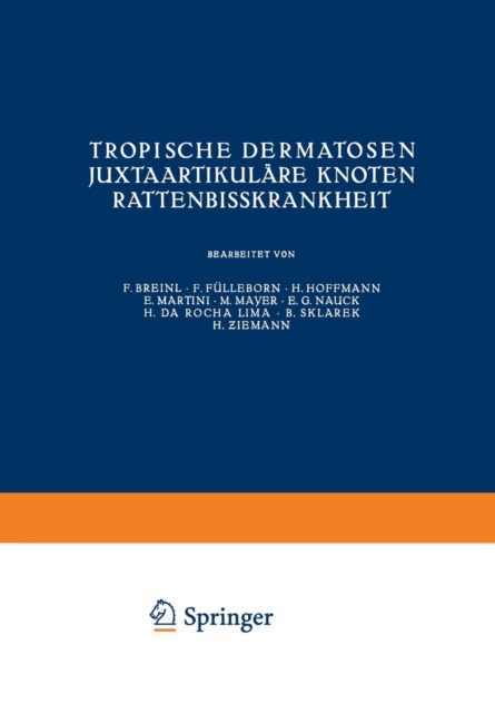 Tropische Dermatosen; juxtaartikulare Knoten; Rattenbißkrankheit, Paperback / softback Book