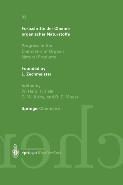 Fortschritte der Chemie organischer Naturstoffe : Progress in the Chemistry of Organic Natural Products, Paperback / softback Book
