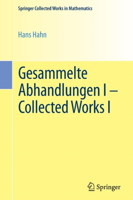 Gesammelte Abhandlungen I - Collected Works I, Paperback / softback Book