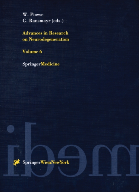 Advances in Research on Neurodegeneration : Volume 6, PDF eBook