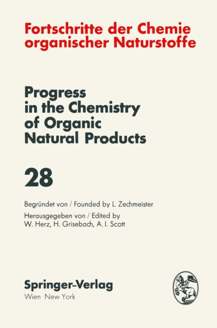 Fortschritte der Chemie Organischer Naturstoffe / Progress in the Chemistry of Organic Natural Products, PDF eBook