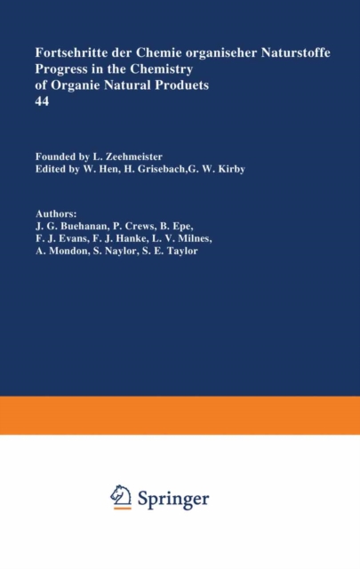 Fortschritte der Chemie organischer Naturstoffe / Progress in the Chemistry of Organic Natural Products, PDF eBook