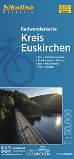 Kreis Euskirchen cycling tour map, Sheet map, folded Book