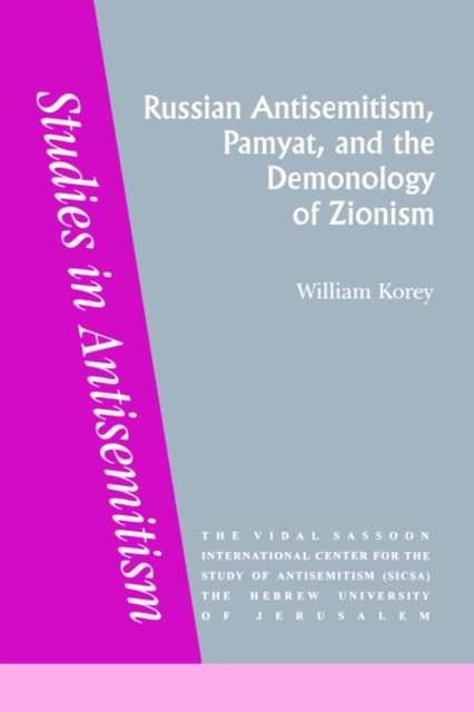 Russian Antisemitism Pamyat/De, Paperback / softback Book