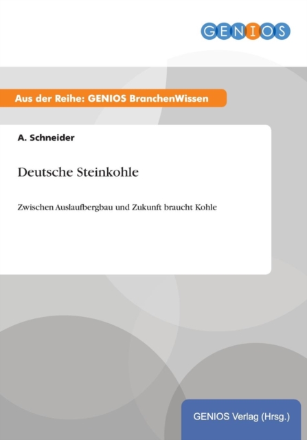 Deutsche Steinkohle : Zwischen Auslaufbergbau und Zukunft braucht Kohle, Paperback / softback Book