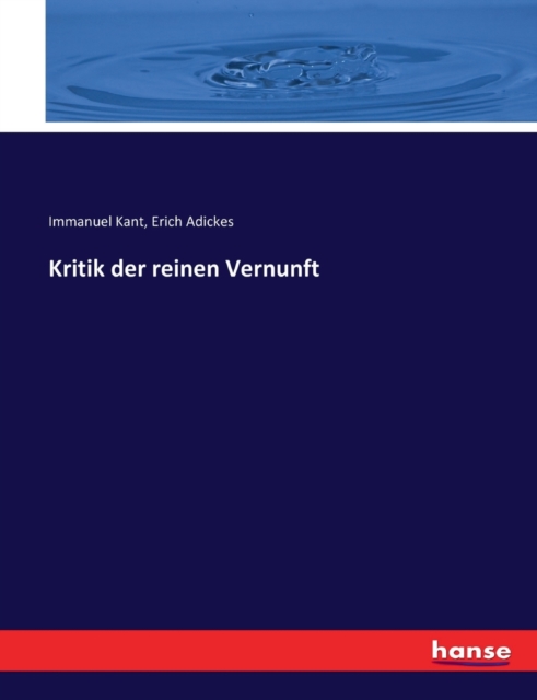 Kritik der reinen Vernunft, Paperback / softback Book