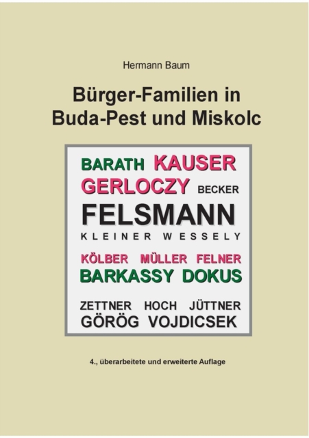 Brger-Familien in Buda-Pest Und Miskolc, Paperback / softback Book