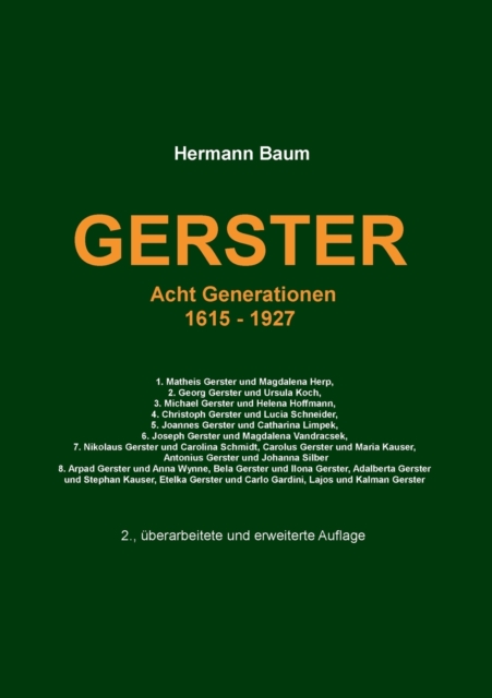 Gerster : Acht Generationen 1615 -1927, Paperback / softback Book