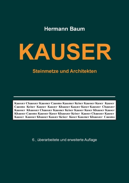 Kauser : Steinmetze und Architekten, Paperback / softback Book
