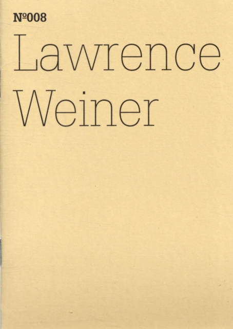 Lawrence Weiner : If in Fact There Is a Context, Paperback / softback Book