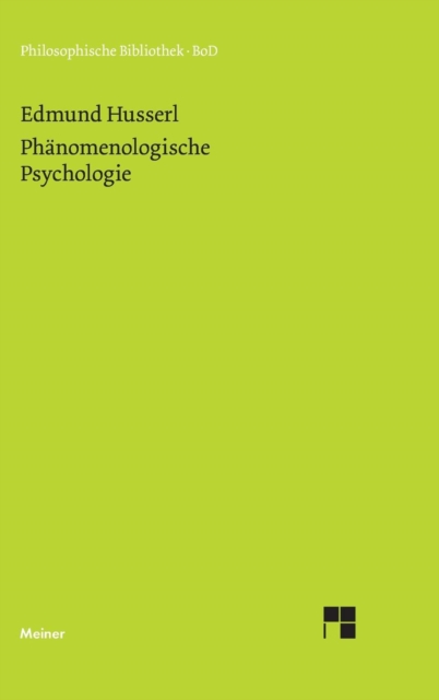 Phanomenologische Psychologie, Hardback Book