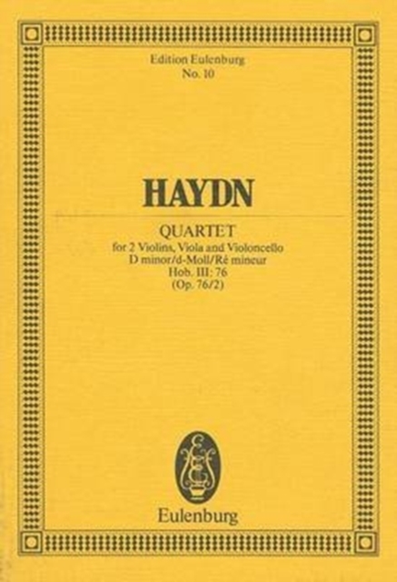 STRING QUARTET D MINOR QUINTEN OP 762 HO, Paperback Book