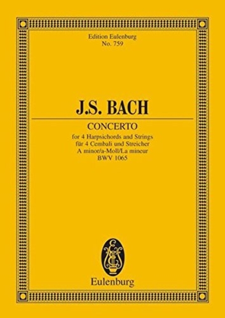 CONCERTO A MINOR BWV 1065, Paperback Book