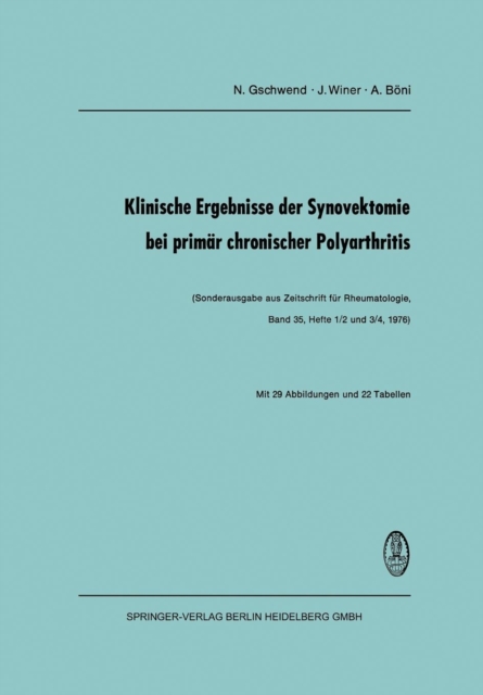 Klinische Ergebnisse Der Synovektomie Bei Primar Chronischer Polyarthritis, Paperback / softback Book