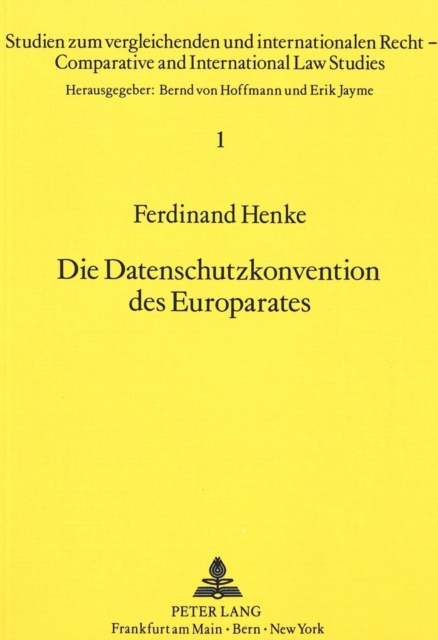 Die Datenschutzkonvention des Europarates, Paperback / softback Book