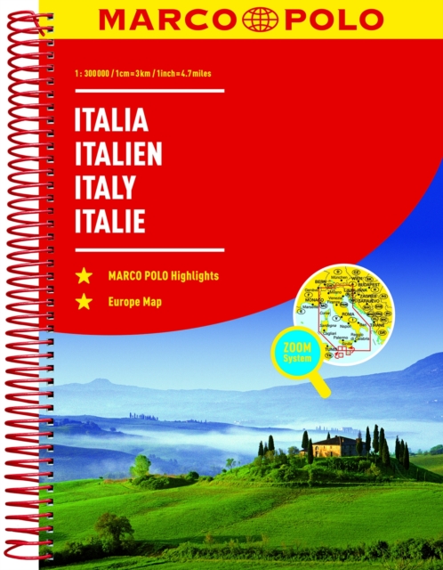 Italy Marco Polo Road Atlas, Spiral bound Book