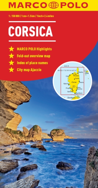 Corsica Marco Polo Map, Sheet map, folded Book