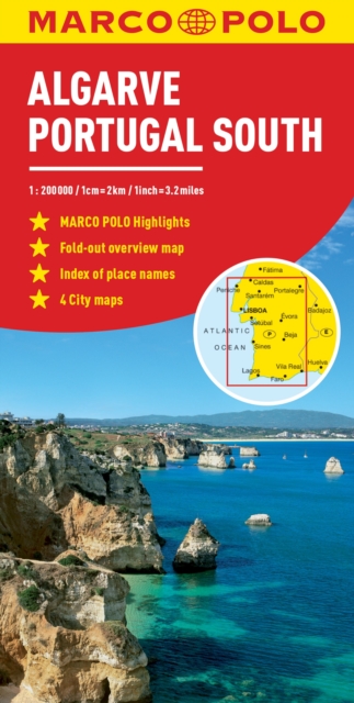 Algarve, Portugal South Marco Polo Map, Sheet map, folded Book