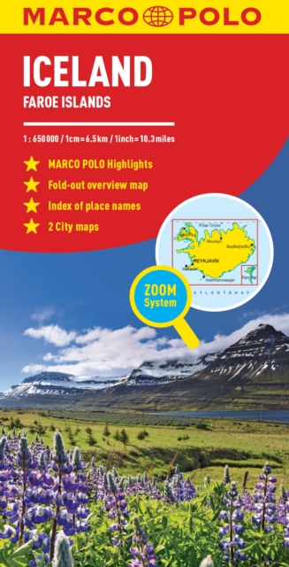 Iceland Marco Polo Map, Sheet map, folded Book