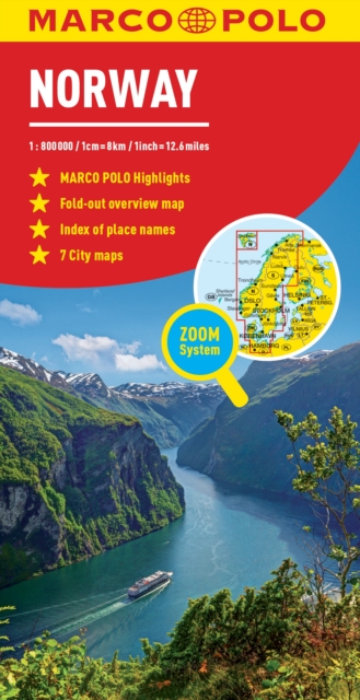 Norway Marco Polo Map, Sheet map, folded Book