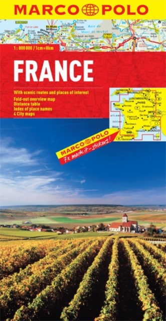 France Marco Polo Map, Sheet map, folded Book