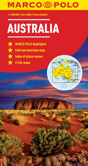Australia Marco Polo Map, Sheet map, folded Book