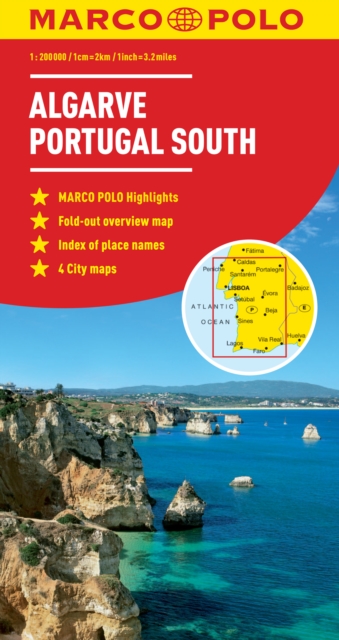 Algarve, Portugal South Marco Polo Map, Sheet map, folded Book