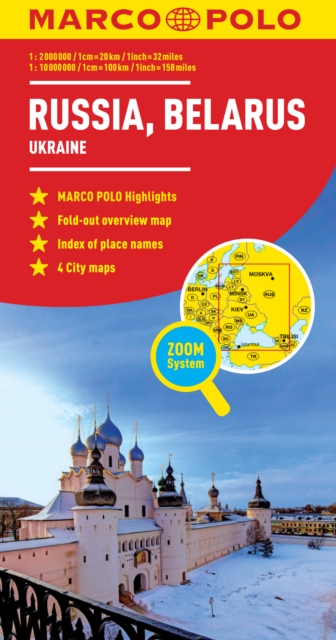 Russia/Belarus Map : And Ukraine, Sheet map, folded Book