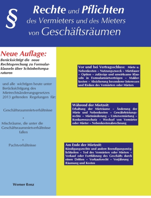 Rechte und Pflichten des Vermieters und des Mieters von Geschaftsraumen, Paperback / softback Book