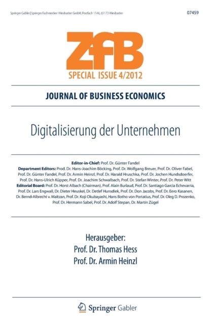 Digitalisierung Der Unternehmen, Paperback / softback Book