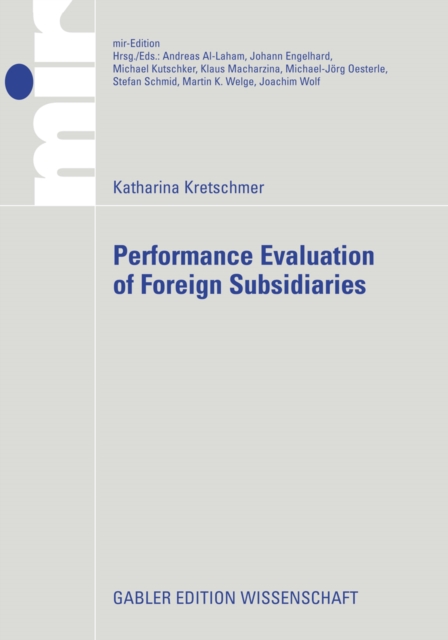 Performance Evaluation of Foreign Subsidiaries, PDF eBook