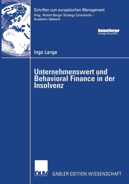 Unternehmenswert Und Behavioral Finance in Der Insolvenz, Paperback / softback Book