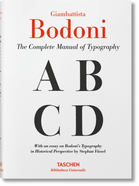 Giambattista Bodoni. Manual of Typography, Hardback Book