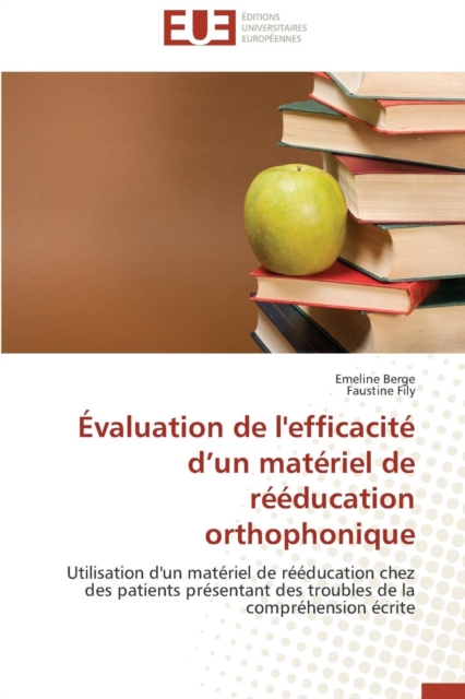 valuation de l'Efficacit  D Un Mat riel de R  ducation Orthophonique, Paperback / softback Book