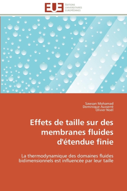 Effets de Taille Sur Des Membranes Fluides d' tendue Finie, Paperback / softback Book