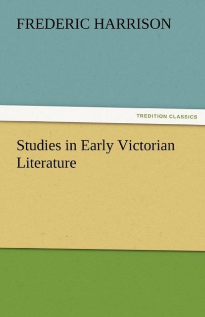 Studies in Early Victorian Literature, Paperback / softback Book