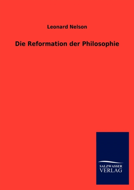 Die Reformation Der Philosophie, Paperback / softback Book