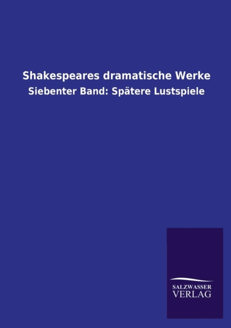 Shakespeares Dramatische Werke, Paperback / softback Book