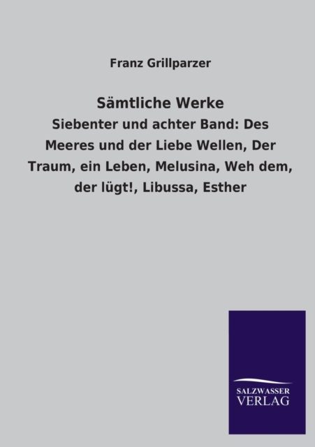 Samtliche Werke, Paperback / softback Book