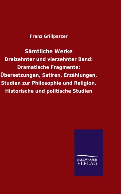 Samtliche Werke, Hardback Book