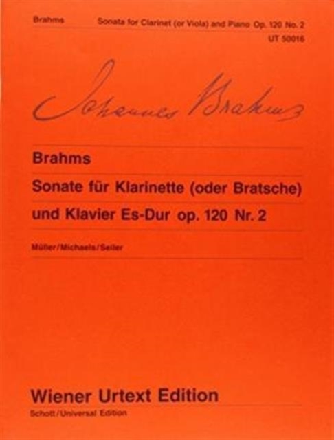 Clarinet Sonata Op. 120 No. 2 - Eb : Clarinet and Piano, Book Book