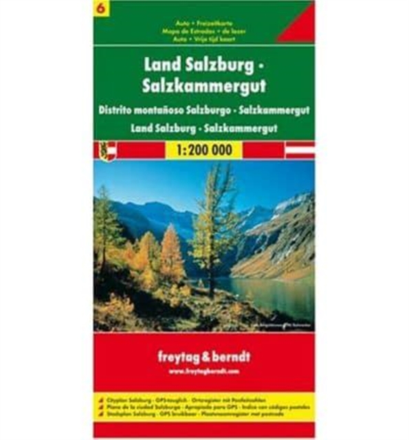 Sheet 6, Federal State Salzburg - Salzkammergut Road Map 1:200 000, Sheet map, folded Book