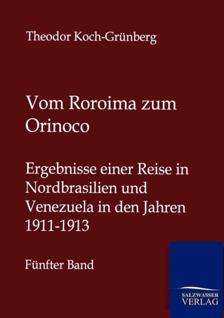 Vom Roroima Zum Orinoco, Paperback / softback Book
