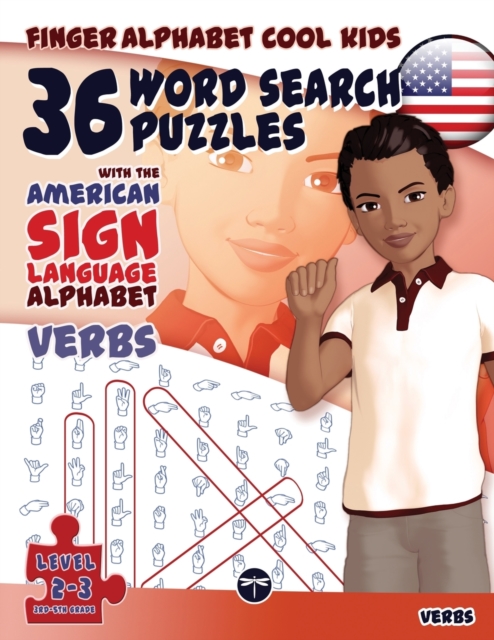 36 Word Search Puzzles  - American Sign Language Alphabet - Verbs, Paperback / softback Book