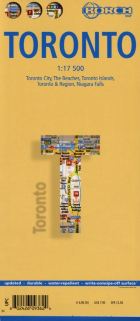 Toronto, Borch Map : Toronto City, The Beaches, Toronto Islands, Toronto & Region, Niagara Falls, Sheet map, folded Book