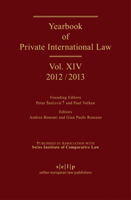 Yearbook of Private International Law : Volume XIV (2012/2013), PDF eBook