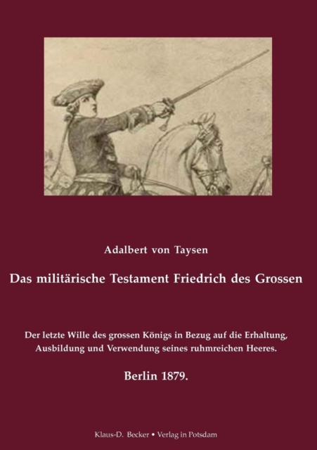 Das militarische Testament Friedrichs des Grossen., Paperback / softback Book