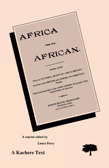 Africa for the African, Paperback / softback Book
