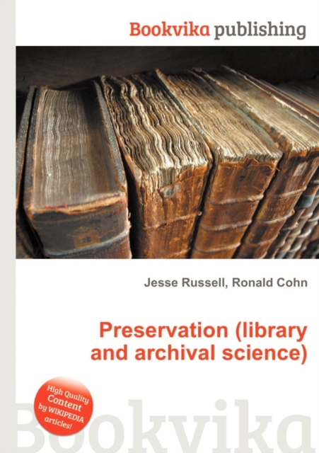 Preservation (Library and Archival Science), Paperback / softback Book